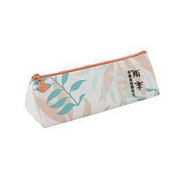 Pencil Case | Large Capacity Pencil Bag | Triangle Pencil Holder Organizer with Zipper Closure | Multifunctional Double Stationery Organizer Makeup Bag 1PC (C)