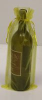 6 Yellow Organza Bags - Bottle/Wine Bags Gift Pouch, 6" x 14"