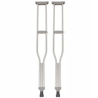 PCP Push Button Adjustable Height Crutches, Chrome, Adult Tall Size