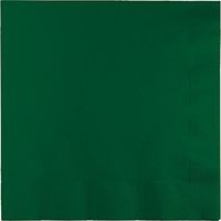 Club Pack of 250 Hunter Green Premium 3-Ply Disposable Dinner Party Napkins 8.75"