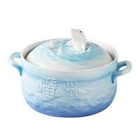 Bowl Bowls Dishware Soup Bowl, Elegant Ceramic Covered Vintage Noodle Bowl Fruit Salad Rice Steamed Egg Oven Microwave Safe for Home Kitchen Restaurant Tableware Snack Bowl Dessert Bowl for kitch Hous