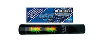 Herb Airtight Tube Pocket Protector with Juicy Jay's Blueberry 1.25 Flavored Hemp Rolling Papers 1 Count DC Crafts Nation- Rasta Skull