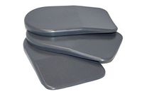 BML 9mm Heel Lifts, 3pk (Mens Large, Gray [Super Soft])