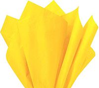 Flexicore Packaging Deep Yellow Gift Wrap Tissue Paper | Size: 15 Inch X 20 Inch | Count: 10 Sheets | Color: Dandelion Yellow