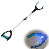 Foldable Garbage Picker with lamp, Aluminum Alloy Household Non-Slip Wine Clip, 33-inch Elderly Long-arm Auxiliary Picker