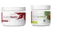 HumanN Superfood Heart Support Bundle | SuperBeets Circulation Superfood Concentrated Beet Powder Nitric Oxide Boosting with HeartGreens, SuperBeets Black Cherry + HeartGreens Bundle Set