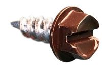 SCREWIT Brand #8 x 1/2 inch Gutter and downspout Colored Zip Screws with 1/4 inch Head (25 Pack) (Musket Brown)