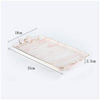Nwn Nordic Ceramic Square Tray Marble Afternoon Tea Dessert Fruit Plate Dessert Cake Dish Cup Storage Tray (Color : B, Size : 2 pieces)
