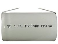 10 x Sub C NiCd Batteries with Tabs (1500 mAh)