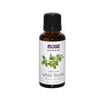 NOW Essential Oils, White Thyme Oil, Empowering Aromatherapy Scent, Steam Distilled, 100% Pure, Vegan, 1-Ounce