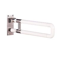 Bathroom safety rails Folding bathroom handrails, old people, non-slip, barrier-free, safe, disabled bathroom, toilet railing, toilet, toilet (Color : White, Size : 60CM)