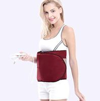 Electric Heating Waist Abdomen Massager Lower Back Warm Far Infrared Vibration Cold Waist Lumbar Disc, 3 Temperature Settings,122 x 25Cm