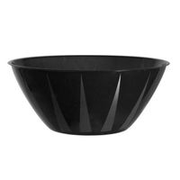 Party Essentials N160120 Plastic Serving Bowl, 160-Ounce Capacity, Black (Case of 12)