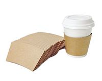 Black Cat Avenue 50 Count Kraft Brown Hot Cup Sleeves For 8oz Disposable Coffee Cup Holder Sleeves Paper Coffee Cup Jackets