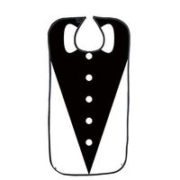 Adult Bibs with Crumb Catcher, Reusable Clothing Protector, Washable Waterproof Dining Eating Bibs for The Eldly Elderly Senior Men and Women, Tie Pattern (5 Buttons)