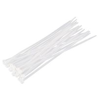 Wideskall 12" inch White Nylon Cable Zip Ties Self Locking 5mm Tensile 50lbs.