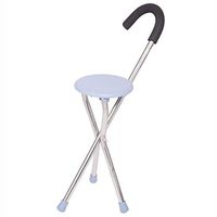 DSHUJC Folding Cane Seat ABS Engineering Plastic Panel Non-Slip Handle and Foot pad Triangular Bracket Design for Elder Gift