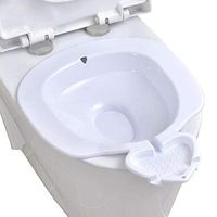 Wgwioo Sitz Bath, Over-The-Toilet Perineal Soaking Bath, for Hemorrhoidal Relief, Ideal for Post-Episiotomy Patients,White