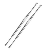 SUPVOX Ear Pick Stainless Steel Spoon and Spiral Ear Wax Cleaner Tool Double End 2PCS