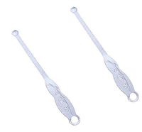12pcs Sliver Metal Adult Children Ear Spoon Earwax Curette Remover Earpick Clean Tool Hanging for Ear Hanging Key Pendant