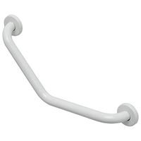 EVIDECO 2302100 Stainless Steel Bath and Shower Curved Grab Bar-Concealed Mounting Snap Flange, White