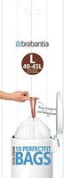 Brabantia 371547 Smartfix Bin Liners, Size L, 45 Litre, 10 Bag Roll, White