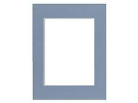 PA Framing, Photo Mat Board, 14 x 18 inches Frame for 10 x 13 inches Photo Art Size - White Core/Brittany Blue