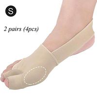 LLDY Bunion Corrector 4pcs Bunion Splints and Big Toe Straighteners Separators Cushions Toe Straightener with Gel Toe Separator, Hallux Valgus Relief Big Toe Alignment,Flesh,S