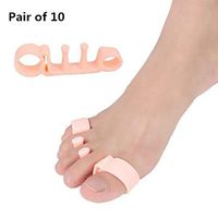 IMSHI Toe Separators and Straightener, 10 Pairs Silicone Gel Bunion Stretchers Spacer Hammer Toe Corrector Protector, Hallux valgus Aid Splint for Pain Relief from Tired Achy Feet for Women and Men