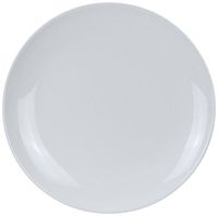 Yanco CO-113 Coupe Pattern Round Plate, 13" Diameter, Melamine, White Color, Pack of 12
