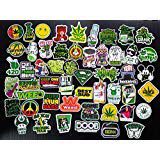 Weed Marijuana Cannabis Pot Leaf Stickers Pack for Laptop Luggage Vinyl Vintage Sticker Graffiti Laptop Luggage Decals Stickers