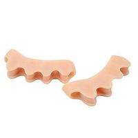 Toe Separators/Corrector gLoaSublim,1 Pair Toe Straightener Separator Brace Bunion Corrector Treatment Foot Care - Flesh Color