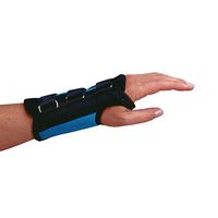 Rolyan D-Ring Left Wrist Brace, Size Medium Fits Wrists 6.75"-7.5", 7" Regular Length Support, Teal Brace with Straps and D-Ring Connectors to Secure and Stabilize Hands and Wrists