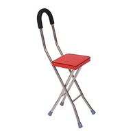 JPXZMYY Walking aid, The Elderly Four Legs Collapsible Multifunction Walking Stick Cane Stool Cane Chair Safety Portable