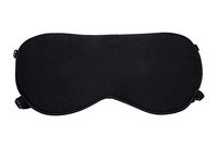 100% Natural Silk Sleep Mask/Eye Mask with 2 Adjustable Straps (Black)