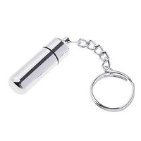 Finever Cigar Punch Cutter Stainless Steel Keychain 8mm Hole Pocket Kit Key Ring Sliver