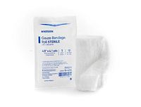 McKesson Cotton Gauze Roll, 6-Ply, 4-1/2 Inch X 4-1/10 Yard, 16-4264 - Case of 100 Rolls