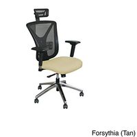 Marvel Executive Adjustable-Height Mesh Chair with Aluminum Base and Headrest Multi