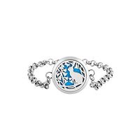 Aromatherapy Necklace Essential Oil Bracelet Diffuser Stainless Steel Bracelet with Rope Chain and 10 Refill Pads …