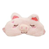 CHUANGLI Cute Piggy Eye Mask Sleep Masks Soft Plush Blindfold Eye Cover Travel Eye Mask for Women Girls