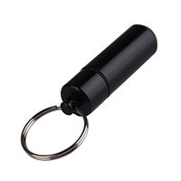 yutang Travel Pill Medicine with Keychain - Waterproof Portable Aluminum Pill Box Case Bottle Container