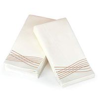 by Madee Rose Gold Metallic Foil Stamped Napkins Linen-Feel Disposable Cloth-Like Paper Napkins Decorative Soft Absorbent Dinner Napkins for Parties Disposable Hand Towels 50 Party Napkins