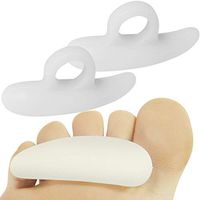 ViveSole Hammer Toe Straightener Pads (Pair) - Corrector for Curled, Crooked, Curved, Overlapping, Clubbed, Claw, Mallet Curling Toes Relief - Right and Left Hammertoe Gel Support Crest Cushion