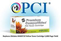 Premium Compatibles 44469719-PCI Okidata 5K High-Yield Yellow Toner Cartridge