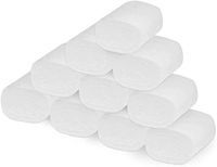 10/12 Rolls White Toilet Paper, Smooth Soft Professional Series Premium Toilet Roll Tissue, Absorbent Hand Towels for Daily Use (10)