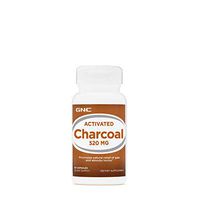 GNC Activated Charcoal 520mg, 60 Capsules, Supports Relief of Gas and Absorbs Toxins