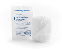 McKesson White Fluff Bandage Roll Sterile 3-2/5" X 3-3/5 Yd 16-4263 96 /Case
