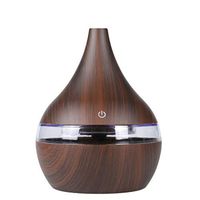 Essential Oil Diffuser 300ML 7 Color Night Lights Cool Mist Humidifier for Office Home Bedroom Living Room Study Yoga Spa Aromatherapy Diffuser Wood Grain Humidifier (Humidifier-3)