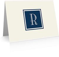 Monogram Stationery Note Cards (24 Foldover Cards and Envelopes) (R)