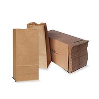 Paper Lunch Bags, Paper Grocery Bags, Durable Kraft Paper Bags, Perfect Durable Paper Lunch Bags Size Pack of 500 Bags (Brown, 4)